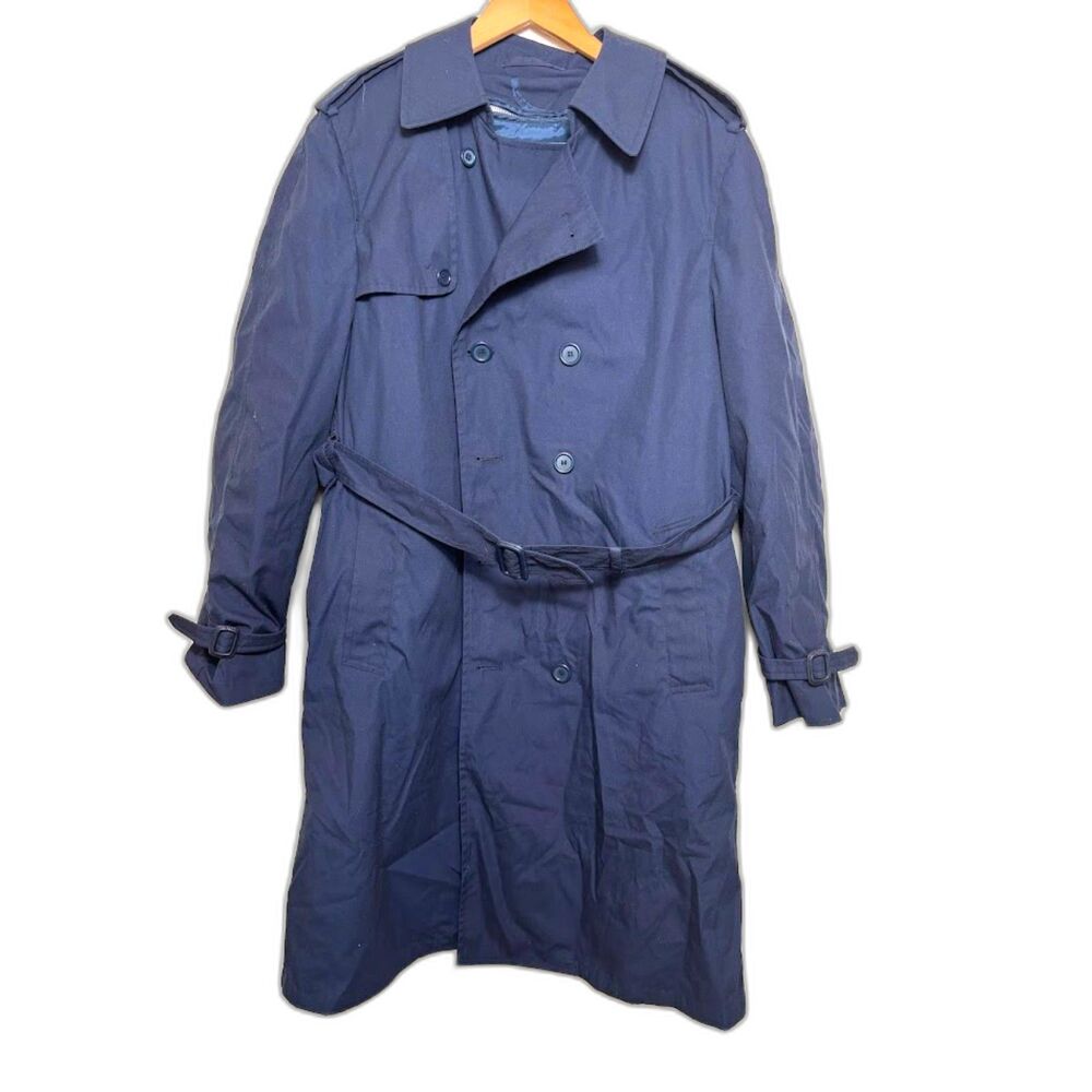 DSCP Defender Collection Trench Coat Navy Men's Sz 40L All Weather Liner Jacket